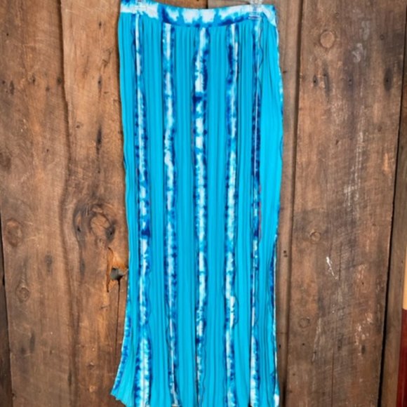 White House Black Market Pleated Tie-Dye Maxi Skirt - Size 4 - NWT - Picture 6 of 17